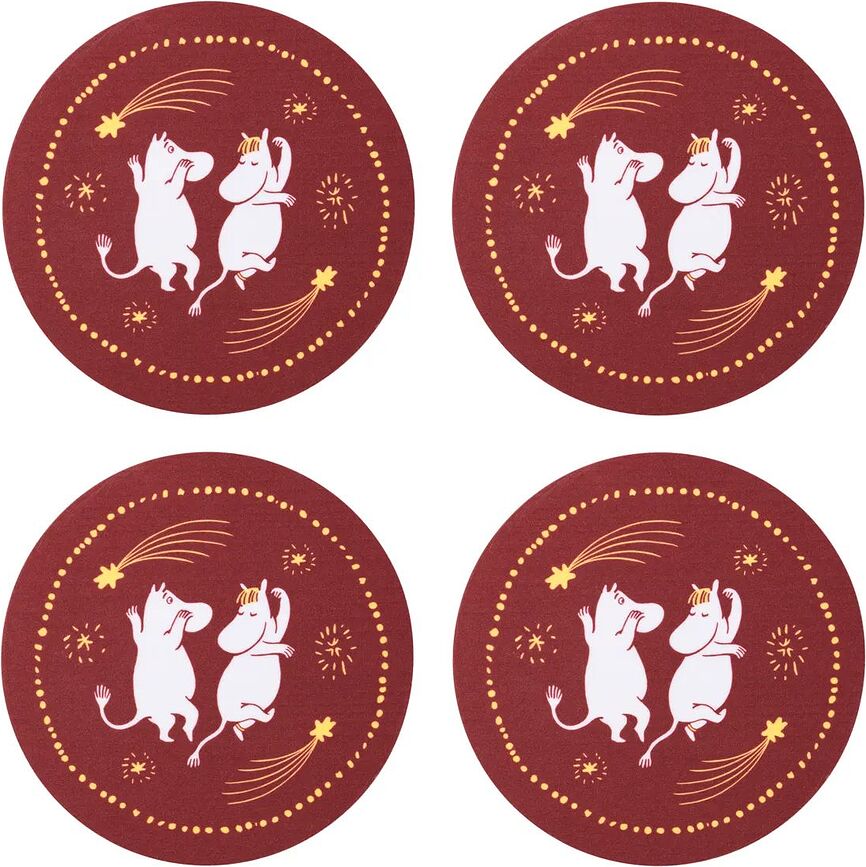 Arabia Finland Sous-Verres, motif Moumines, Lot de 4