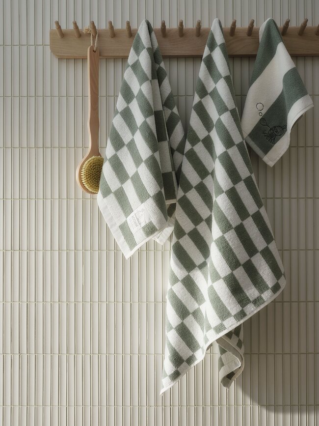 Arabia Finland Stripes Πετσέτα, Moomin Δεσποινίς Χνούφ, ροδακινί, 30 x 50 cm