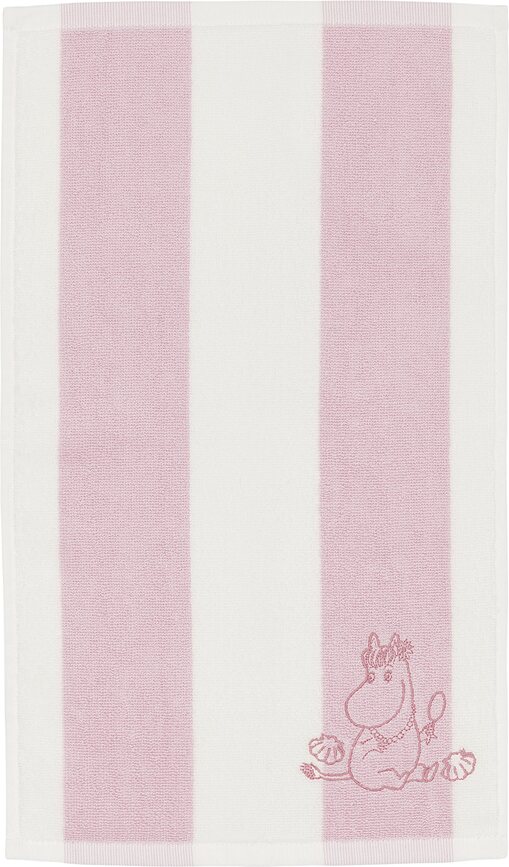 Arabia Finland Stripes Serviette, motif Moomin Coquillages, 30 x 50 cm, rose