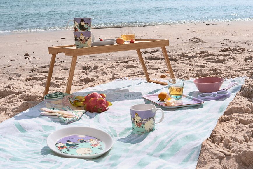 Bandeja Arabia Finland Moomin 'Beach day', 20 x 27 cm