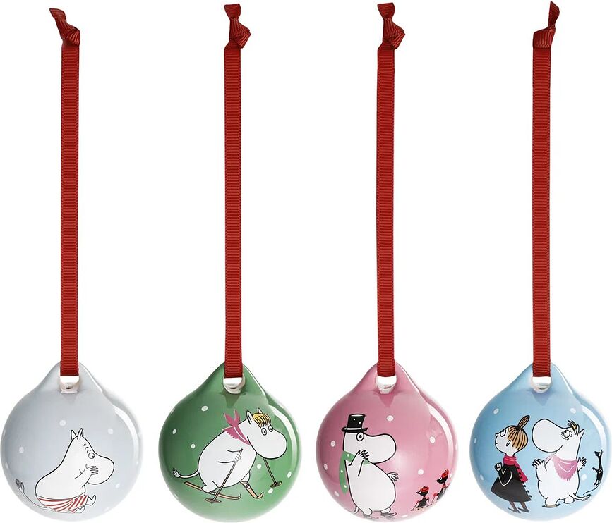 Bolas de Navidad Moomin Winter, diseño Arabia Finland, 4 unidades