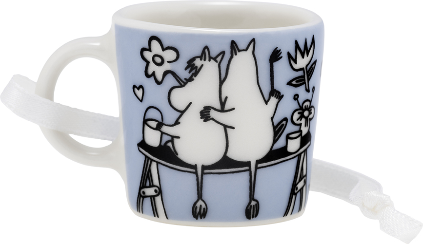 Colgante Taza mini Moomin Love, Arabia Finland, azul