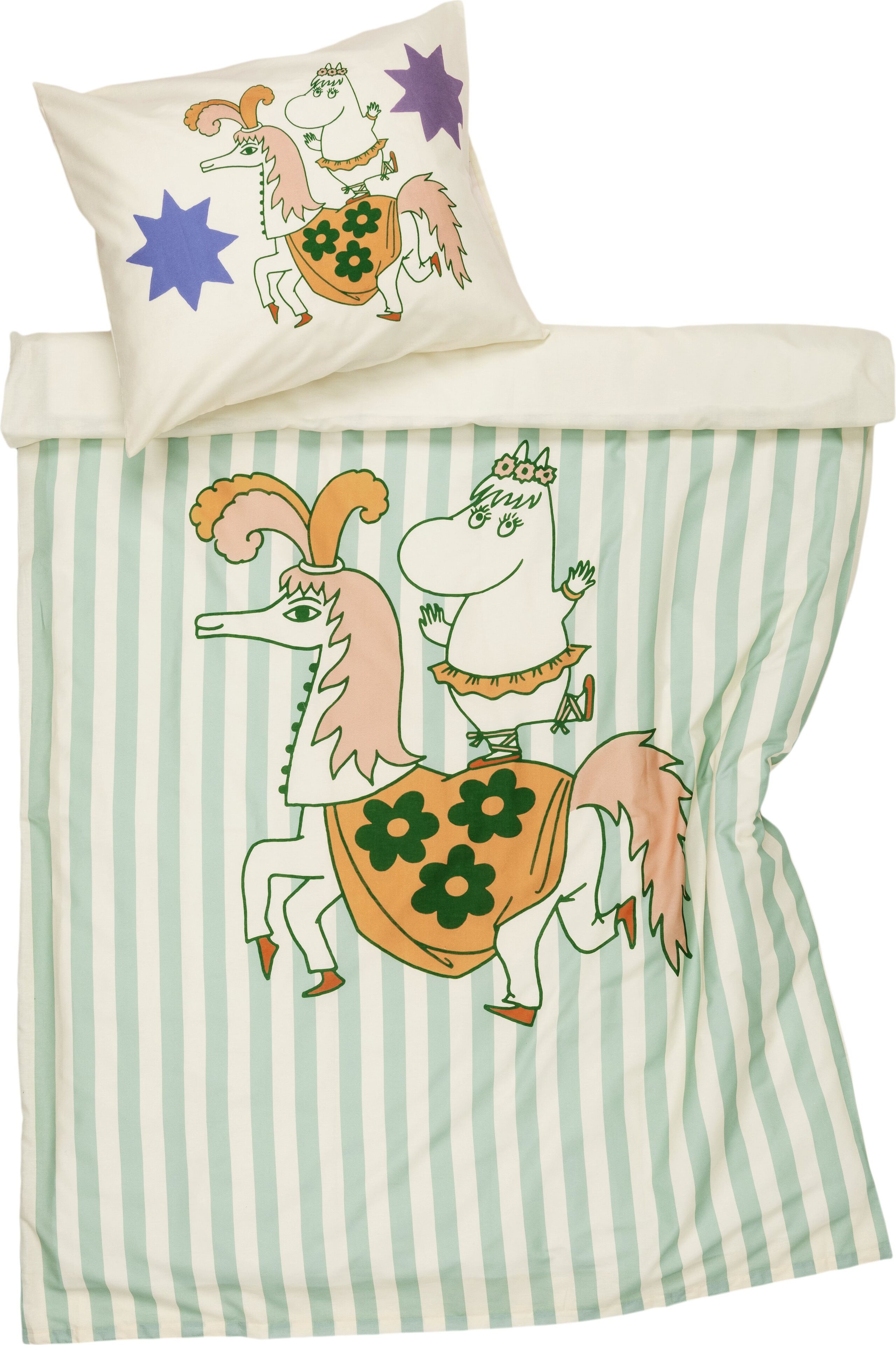 Funda Nórdica Infantil Moomin Circus Stripes Arabia Finland, 120 x 160 cm, con funda de almohada 50 x 60 cm, Set de 2 piezas Funda Nórdica Infantil Moomin Circus Stripes Arabia Finland, 120 x 160 cm, con funda de almohada 50 x 60 cm, Set de 2 piezas