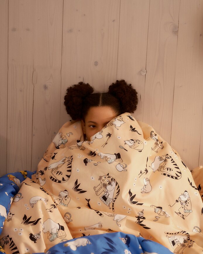 Juego de Funda Nórdica Arabia Finland Papá Mumin, 150 x 210 cm, con funda de almohada 50 x 60 cm