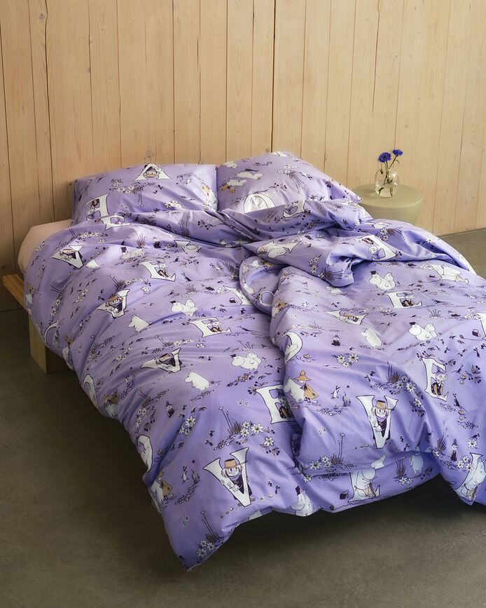 Juego de Funda Nórdica Arabia Finland Papá Mumin, 150 x 210 cm, con funda de almohada 50 x 60 cm