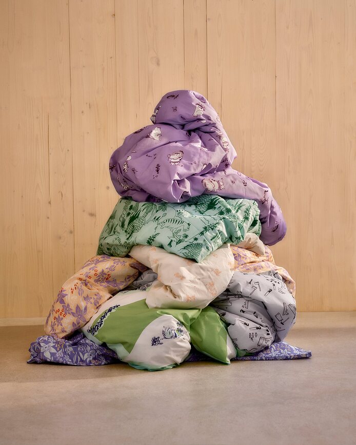 Juego de Funda Nórdica Arabia Finland Papá Mumin, 150 x 210 cm, con funda de almohada 50 x 60 cm