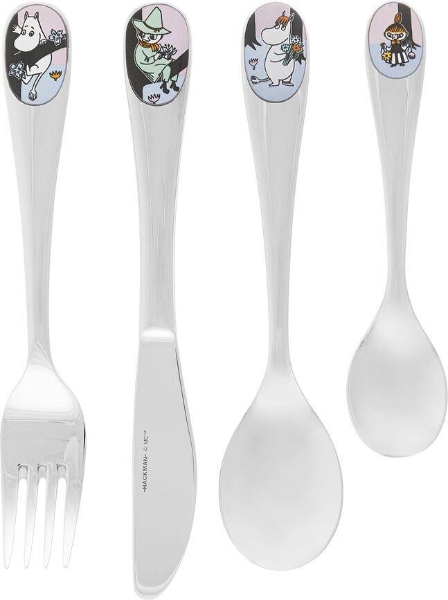 Juego de Cubiertos infantiles Arabia Finland Moomin, Set de 4 piezas