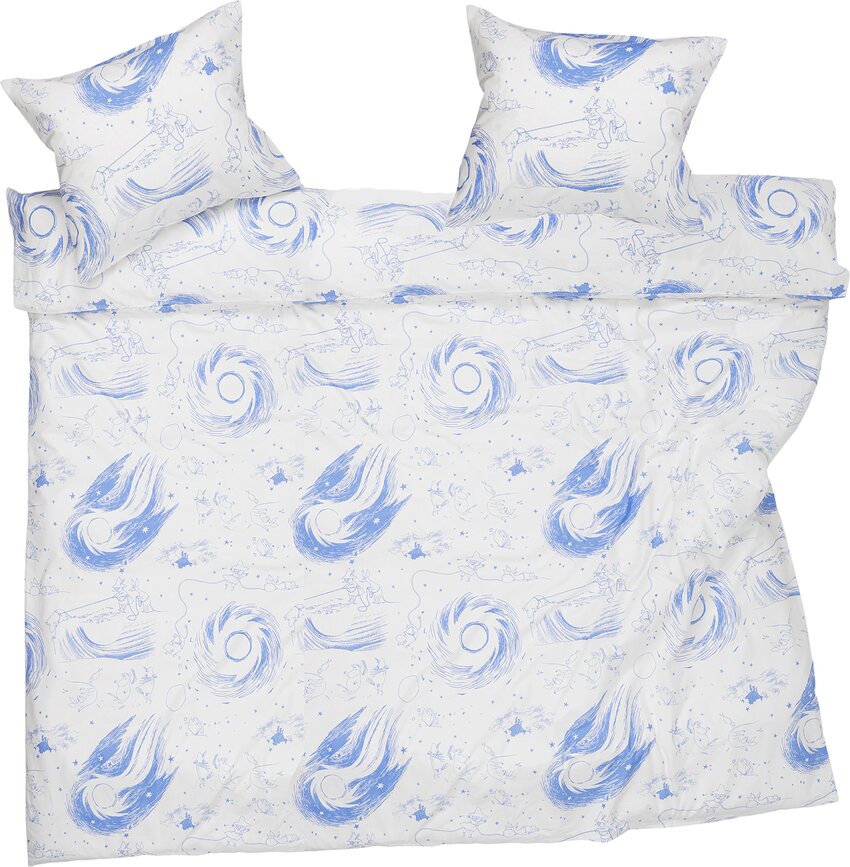 Juego de Funda Nórdica Arabia Finland Moomin Comet, 240 x 210 cm, con 2 fundas de almohada 50 x 60 cm
