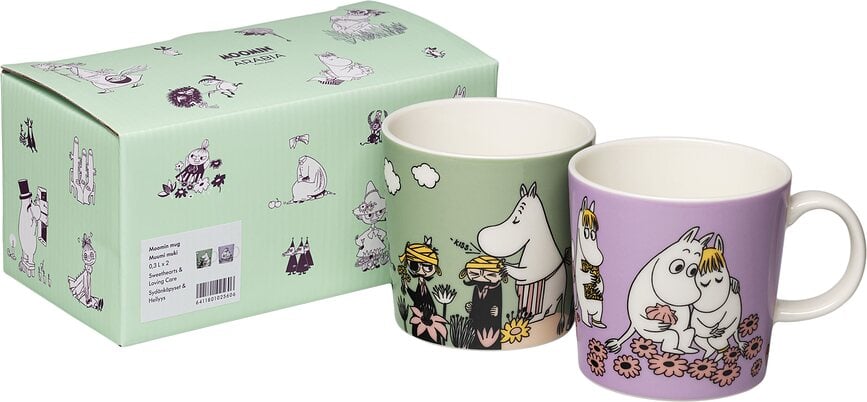 Κούπες Arabia Finland Moomin Sweethearts & Loving Care, 2 τμχ