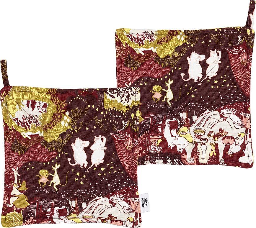 Manoplas de Cocina Arabia Finland Moomin, diseño Festive Moments, 2 unidades