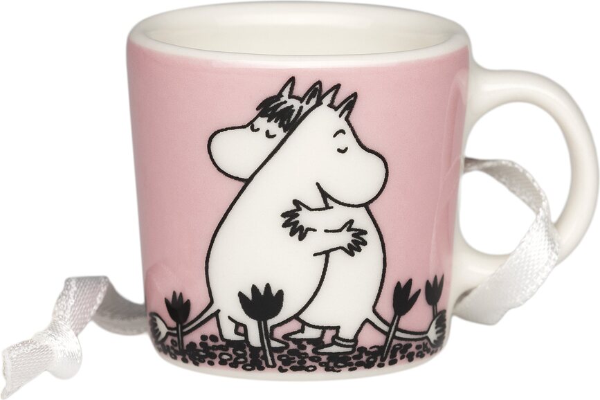 Mini pendentif tasse Arabia Finland Box Moomin 'Love 30', rose