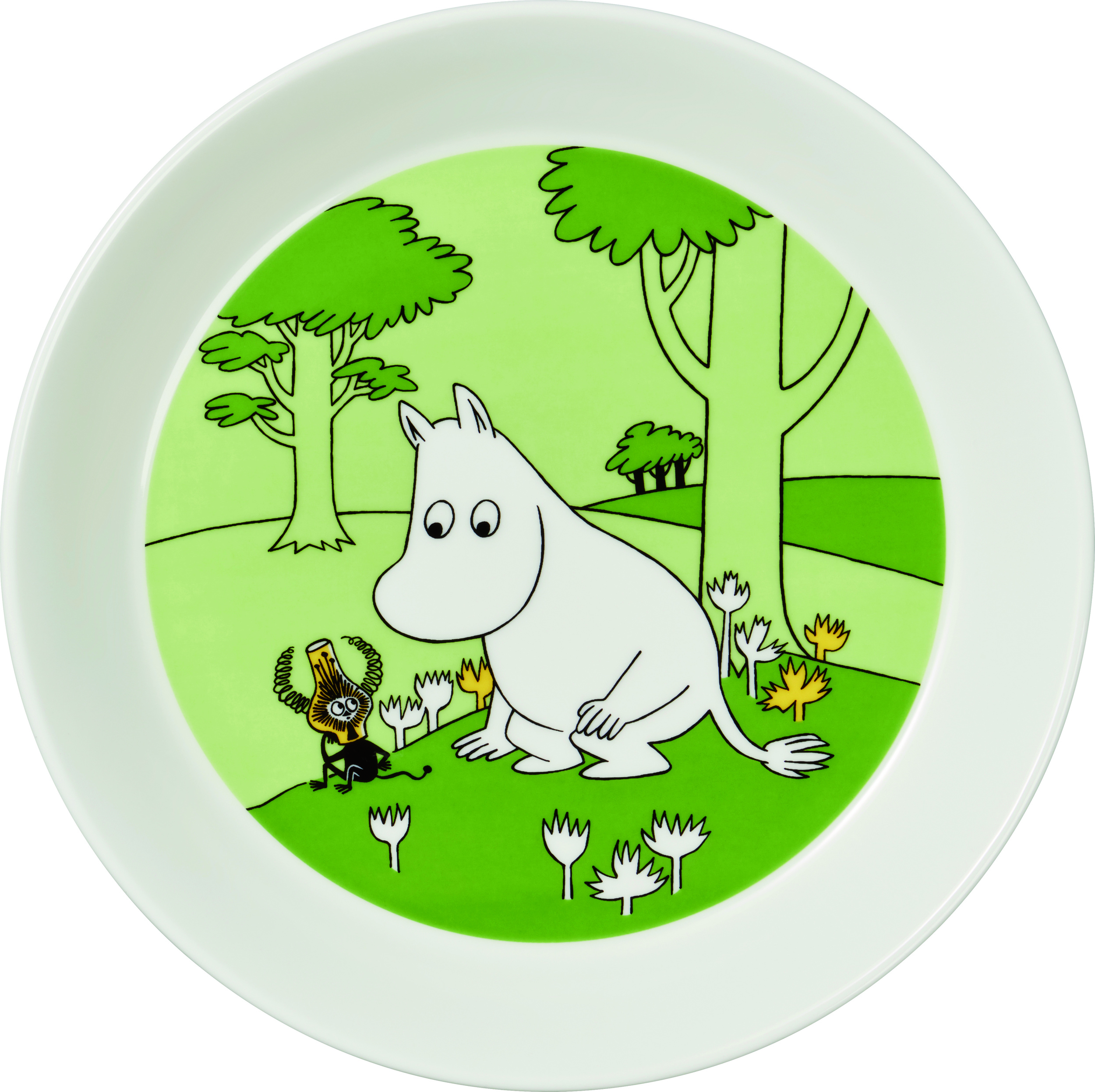Arabia Finland Teller 19 cm Mumins Mumin grün