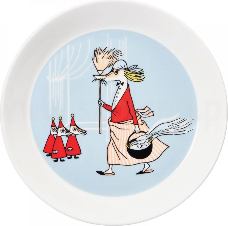 Arabia Finland Teller 19 cm Mumins Filifjonka grau