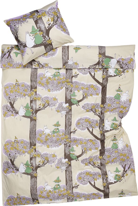 Parure de lit Arabia Finland Moomin Friends Forever 140 x 200 cm avec taie d'oreiller 50 x 70 cm