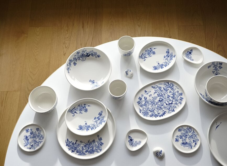 Plato de servir Arabia Finland Muminki Haru, ovalado, 17 cm