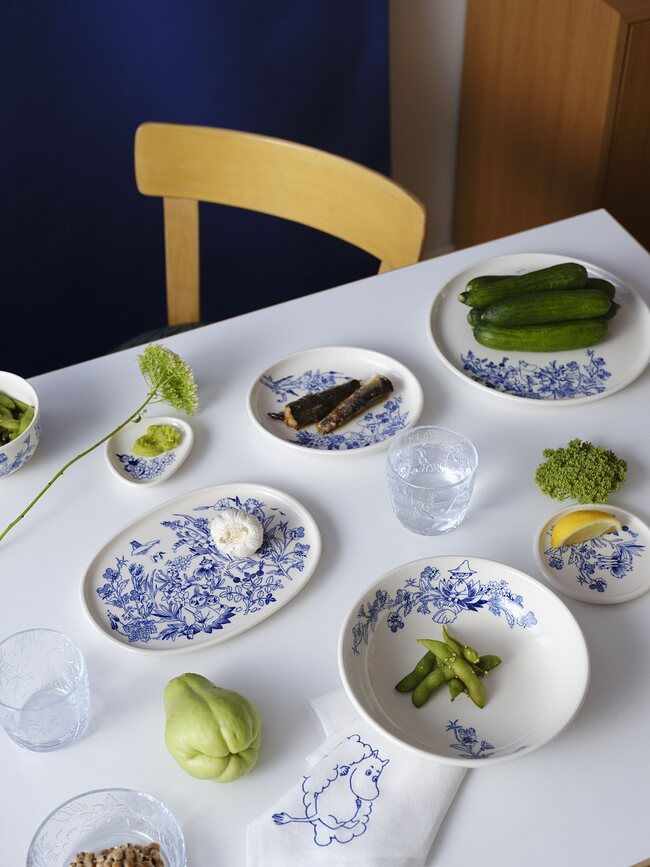Plato de servir Arabia Finland Muminki Haru, ovalado, 17 cm