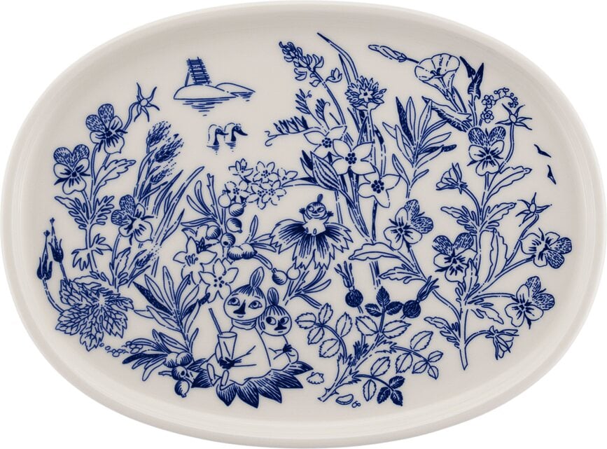 Plato de servir Arabia Finland Muminki Haru, ovalado, 17 cm