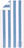 Ręcznik Arabia Finland Stripes Muminki Muminek 70 x 140 cm niebieski