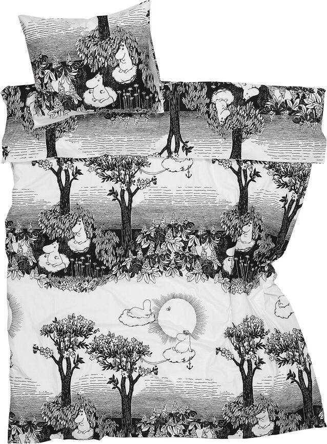 Ropa de cama Arabia Finland Moomin Dreaming 150 x 210 cm con funda de almohada 50 x 60 cm