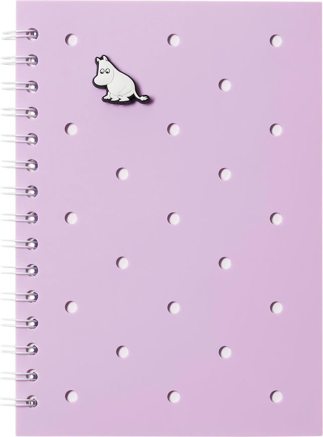 Σημειωματάριο με γραμμές Arabia Finland Moomin λιλά