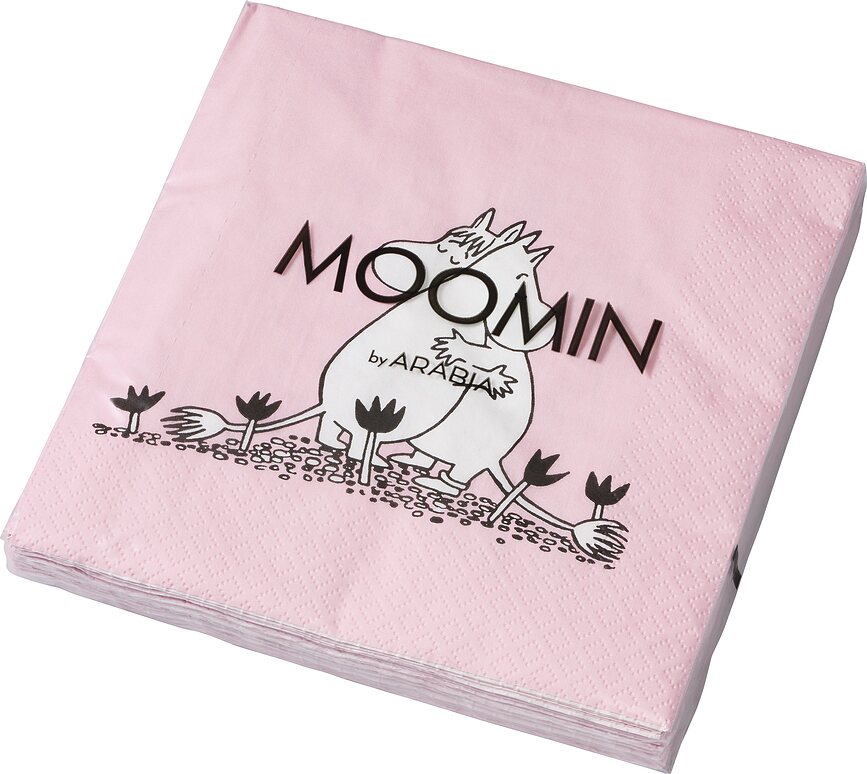 Serviettes en papier Arabia Finland Moomin 'Love 30' 33 cm, lot de 20