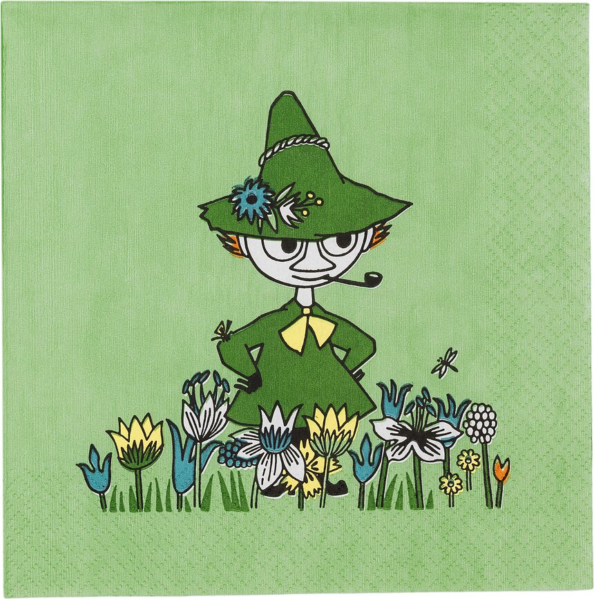 Serviettes en papier Arabia Finland Moomins Le Renifleur 33 cm, lot de 20