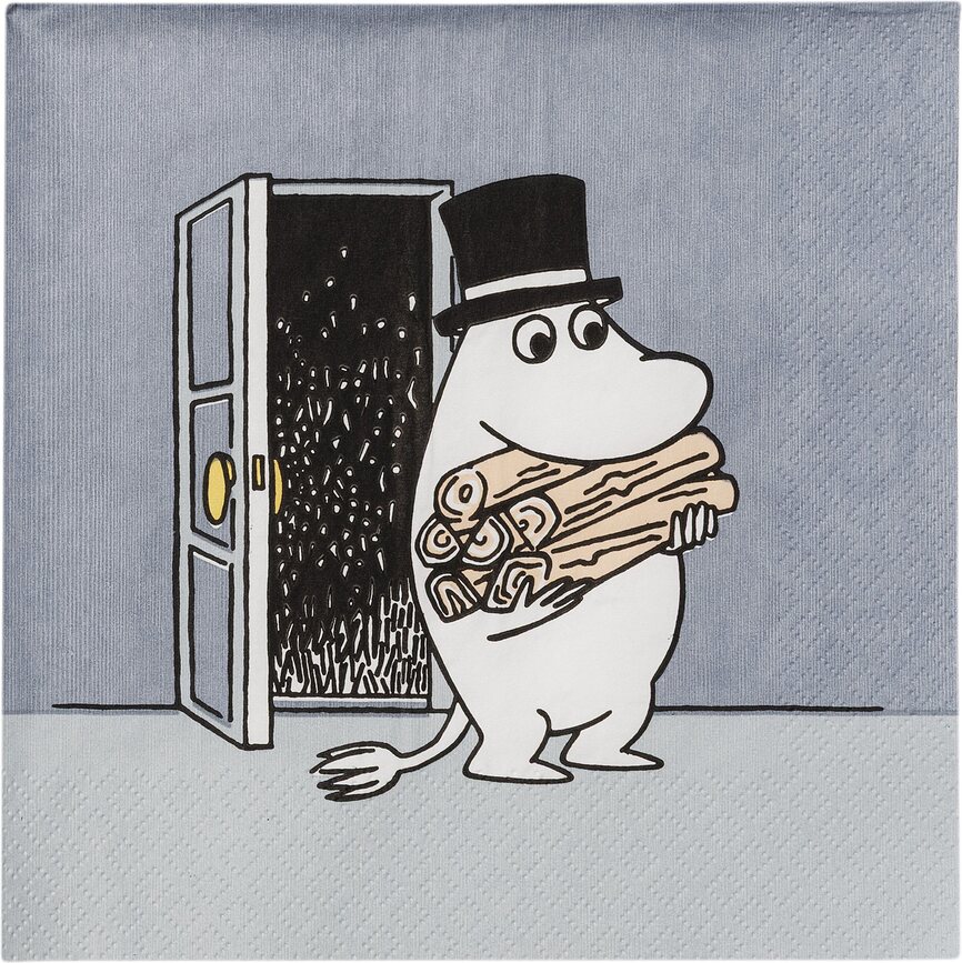 Serviettes en papier Arabia Finland Moomins Papa Moumine 33 cm, lot de 20
