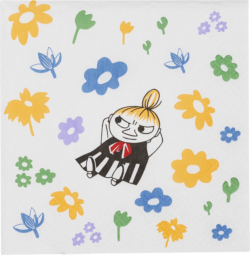 Serviettes en papier Arabia Finland Moomins Petite Mu et la prairie 33 cm, lot de 20