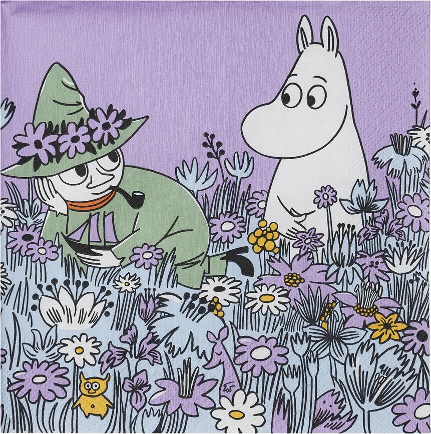 Servilletas de papel Arabia Finland Moomin, 33 cm, 20 unidades
