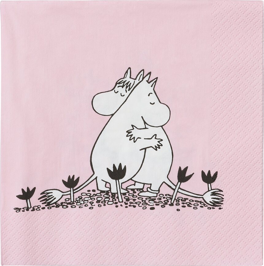 Servilletas de papel Arabia Finland Moomin 'Love 30' 33 cm, 20 unidades