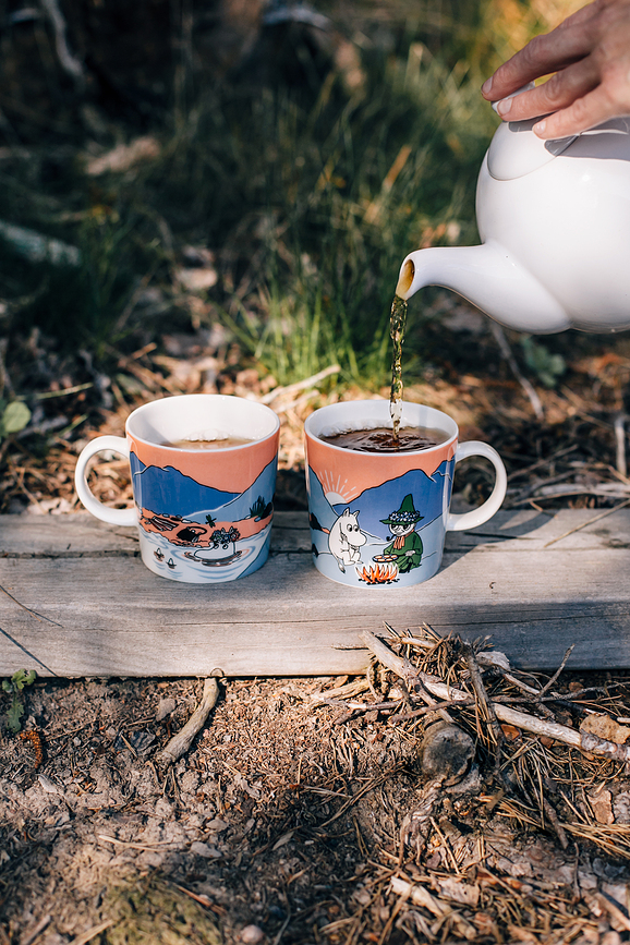 Taza Arabia Finland Moomin, diseño Muminek, verde
