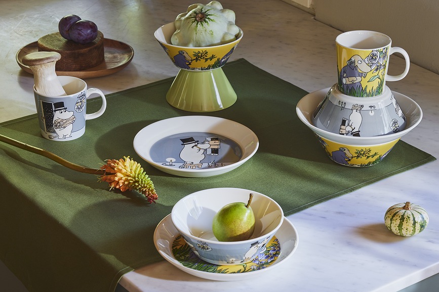 Taza Arabia Finland Moomin, diseño Muminek, verde
