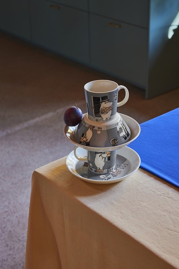 Taza Arabia Finland Moomin, diseño Muminek, verde