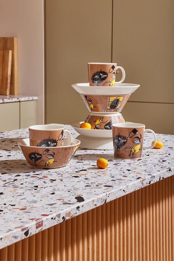 Taza Arabia Finland Moomin, diseño Muminek, verde