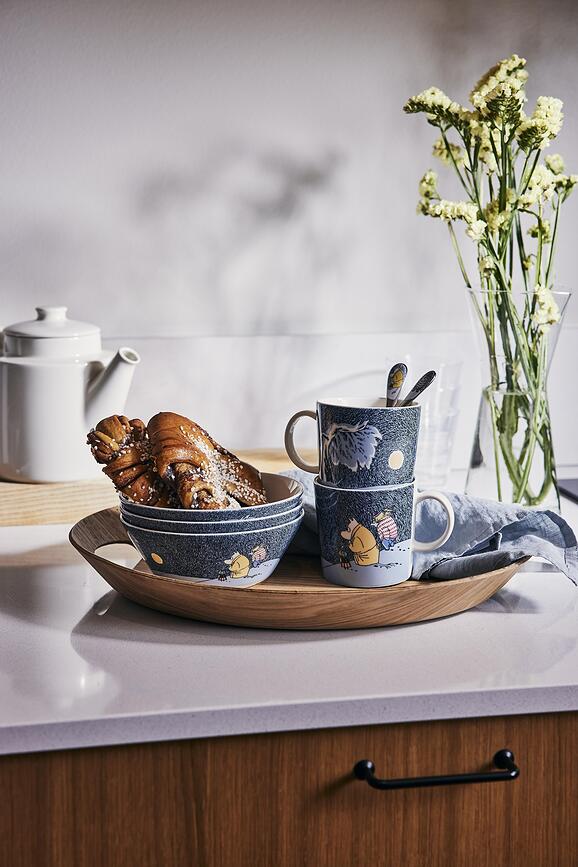 Taza Arabia Finland Moomin, diseño Muminek, verde