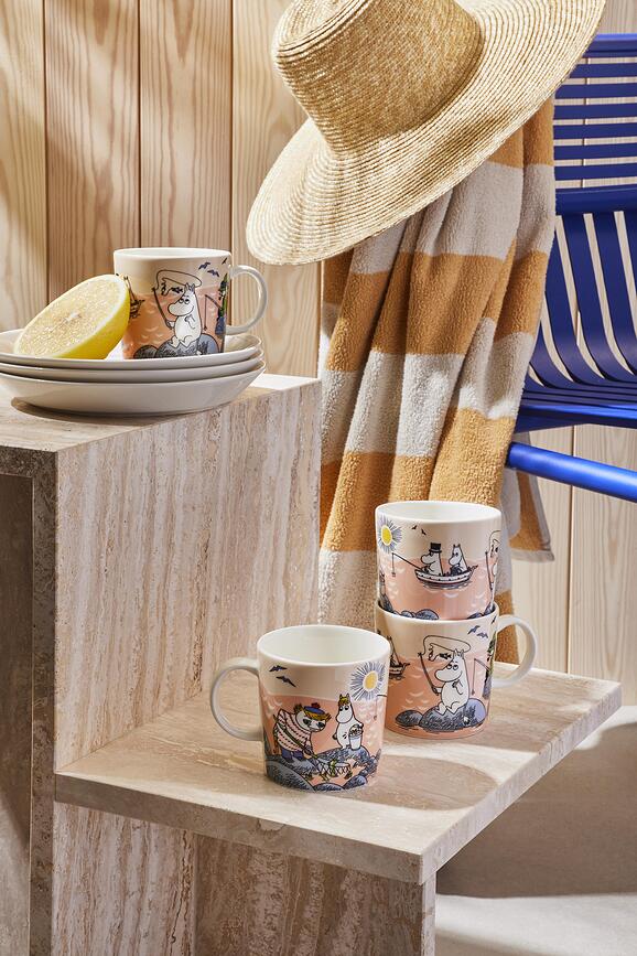 Taza Arabia Finland Moomin, diseño Muminek, verde