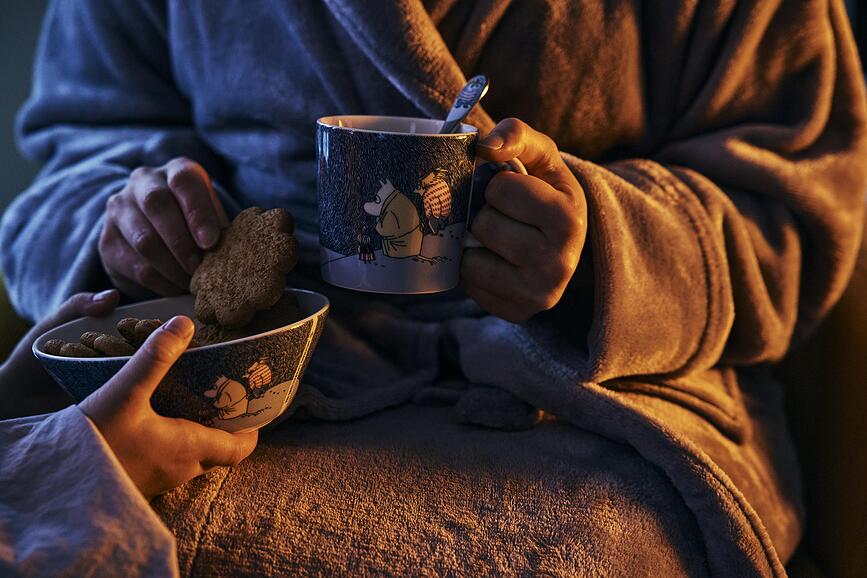 Taza Arabia Finland Moomin, diseño Muminek, verde