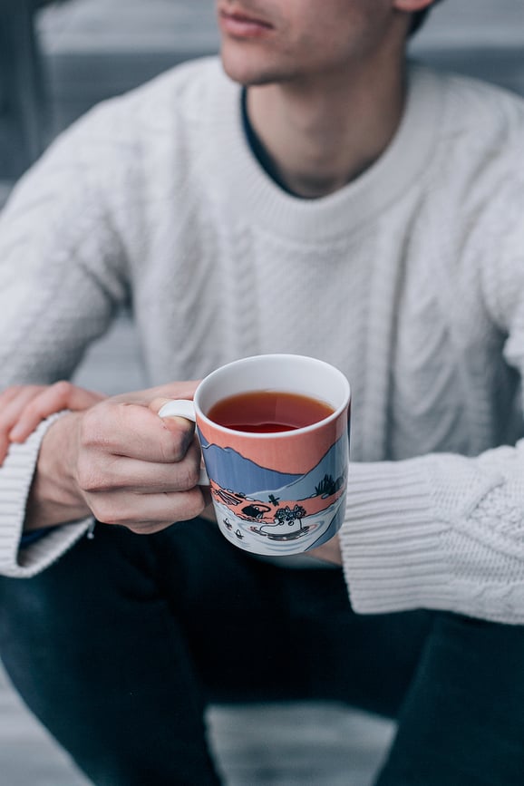Taza Arabia Finland Moomin, diseño Muminek, verde