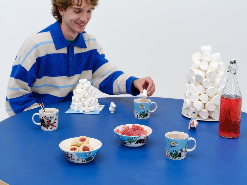 Taza Arabia Finland Moomin, diseño Muminek, verde