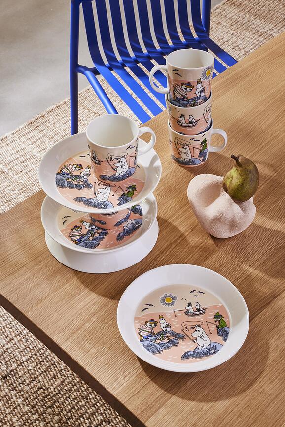 Taza Arabia Finland Moomin, diseño Muminek, verde