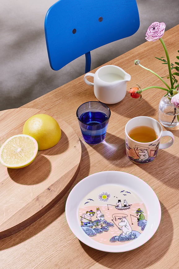 Taza Arabia Finland Moomin, diseño Muminek, verde