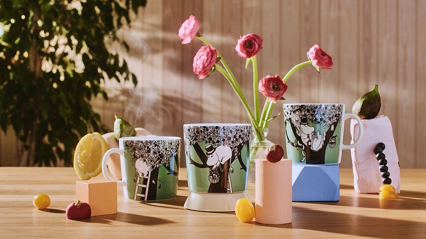 Taza Moomin Arabia Finland, 400 ml, celeste