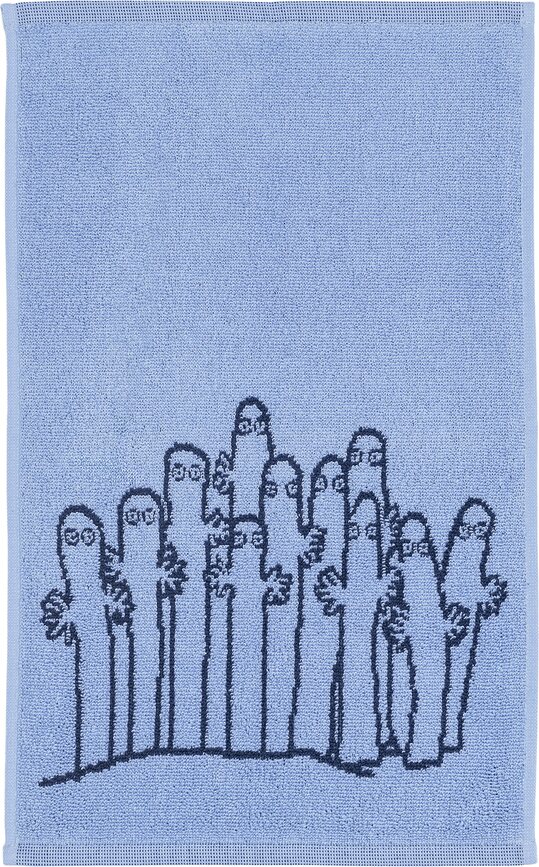 Toalla de mano Moomin Hattifatteners, 30 x 50 cm, azul