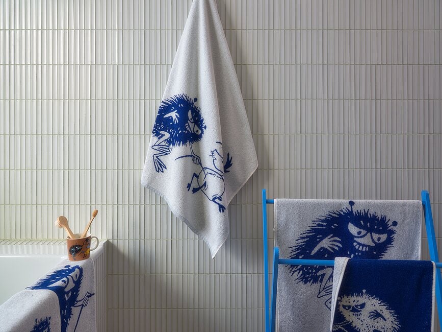 Toalla Moomin Hattifatteners, 70 x 140 cm, azul, de Arabia Finland