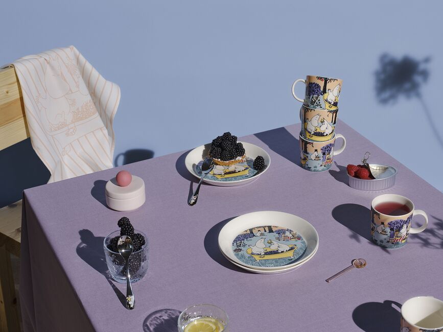 Vasos Arabia Finland Mumin, 280 ml, verdes, Pack de 2 unidades