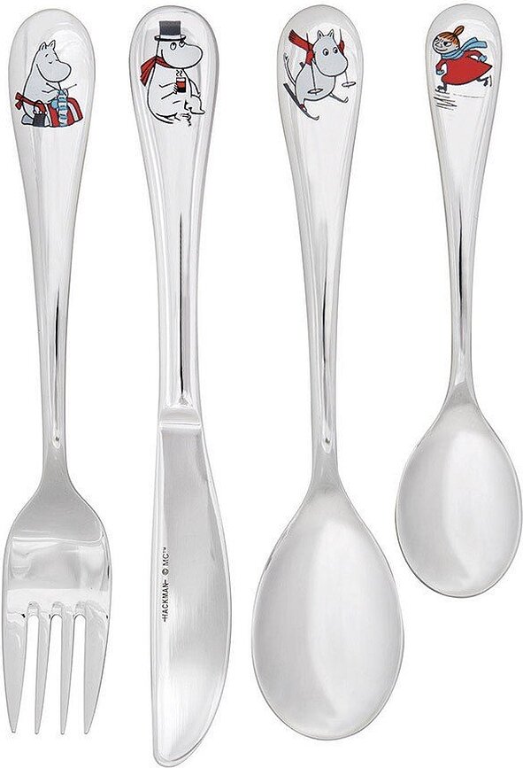 Arabia Finland Muminki Winter Couverts pour enfants, Set 4 pièces