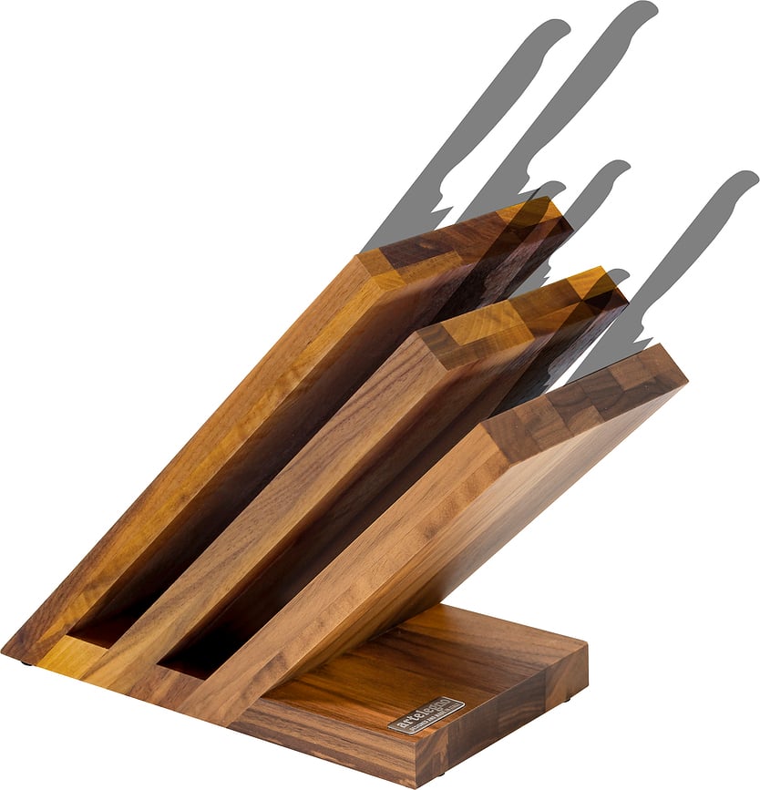 Bloque para cuchillos magnético Venezia 3, de madera de haya