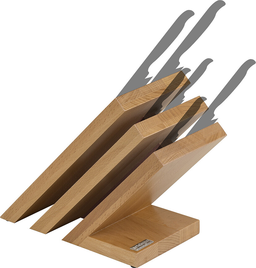 Bloque de Cuchillos magnético Venezia II 3, de madera de nogal