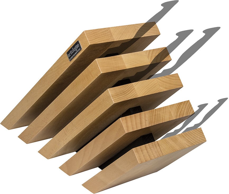 Bloque para Cuchillos magnético de madera de haya, Venezia II