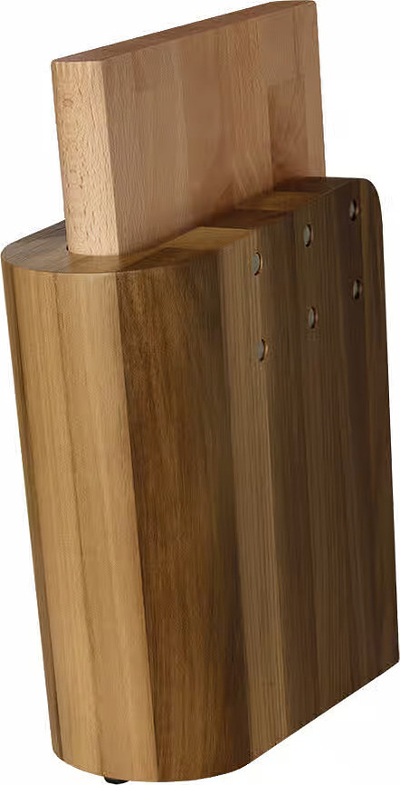 Grand Prix Bloc à Couteaux magnétique, en bois de noyer, avec planche à découper, Set 2 pièces